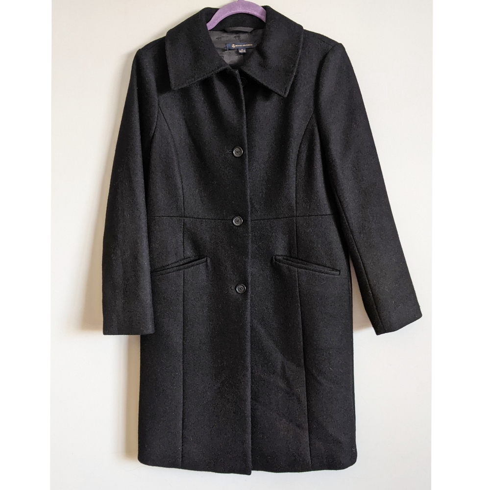 NEW Brooks Brothers Wool Single Breasted Coat